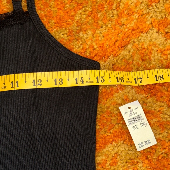 Women’s size medium Aerie black ribbed dress with built in bra, NWT! - Picture 6 of 11